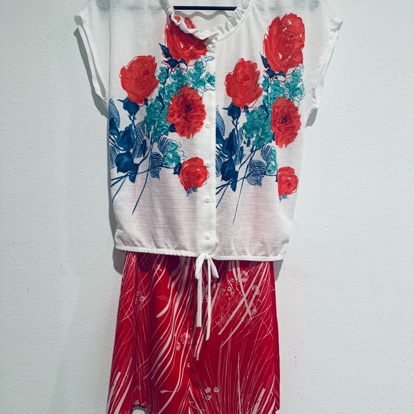 VINTAGE CURATED OUTFIT SKIRT & TOP WOMEN’S SZ SMALL COTTAGECORE GRANNYCORE - Picture 3 of 10